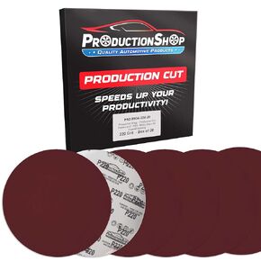 Premium 9" Red Sanding Discs, 30 Disc Variety Pack, Grits 60, 80, 120, 150, 180, 220 - No-Hole Hook & Loop Backing Sandpaper for Drywall Power Sander, Woodworking Sand Automotive Paint