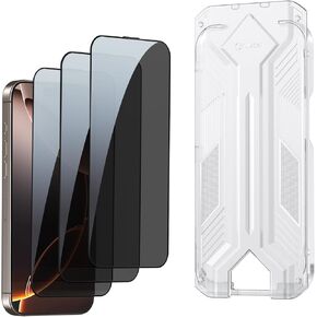 3 Pack for iPhone 16 Pro Max 6.9 inch Tempered Glass Screen Protector, Privacy Protection, Auto Positioning, Bubble Free, Easy Installation, Tempered glass