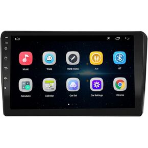 Android Carplay Car Radio, Support Apple Carplay/Android Auto, 9 inch Touch Screen GPS Navigation Bluetooth USB Player for Audi A3 2003-2011 S3 2006-2012 RS3 2011-2012