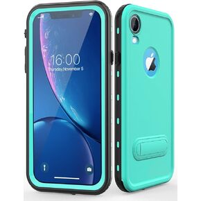Diverbox for iPhone xr Case Waterproof,Shockproof Dustproof IP68 Full-Body Sturdy with Kickstand Case Built-in Screen Protector,Underwater Full Sealed Cover Protective for iPhone xr (Black)