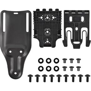 QLS Quick Locking System Kit Quick Connect Drop Leg Holster and Belt Accessories Mid-Ride Universal Belt Loop with Locking Fork and Receiver Plate
