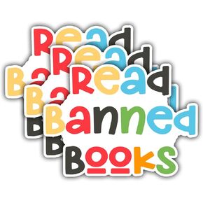 (3 قطع) اقرأ المزيد من ملصقات الكتب المضحكة من الفينيل لزجاجات مياه الكمبيوتر المحمول Tumbler Kindle لقراءة الكتب وملصقات الكتب الجمالية الحارة - مقاس 3 بوصات (اقرأ الكتب المحظورة 2) in Kuwait