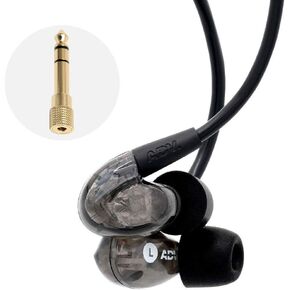 ADVANCED SOUND GROUP ADV. Model 2 Live Edition / 3.5 mm Jack Phones/Laptops Sweatproof, Running, Workout Gym Wired in-Ear Headphones Without Mic, Black