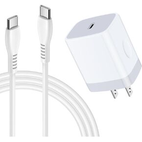 Samsung S24 Fast Charging Block Wall Charger Box for Galaxy S24 Ultra/S23/A53/A54,20W Power Adapter Box Wall Plug Phone Charger with USB C to C Cable for iPhone 15,Google Pixel 8/8Pro/7/6/6a/6/5/4/3