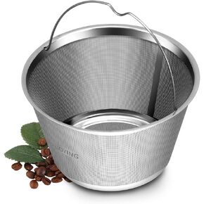 8-12 Cup Reusable Basket Permanent Coffee Filter, Fit 8-12 Cup Mr Coffee, Black & Decker, BUNN, Cuisinart and Hamilton Beach Basket-Style Coffee Filters (Cuisinart Coffee Filter 8~12 cup)