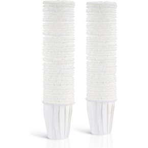 Disposable Paper Coffee Filters K Cup Paper Filters for K-eurig Single Brewer Reusable Cups, K-Cup Coffee Pods, Fit Most K eurig Single Serve Filter Brands Coffee Pods (White, Large)