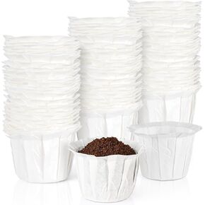 Disposable Paper Coffee Filters K Cup Paper Filters for K-eurig Single Brewer Reusable Cups, K-Cup Coffee Pods, Fit Most K eurig Single Serve Filter Brands Coffee Pods (White, Large) in Kuwait
