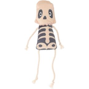Ipetboom Halloween Cat Toys: Kitten Skull Shaped Toy Cat Chew Toy Bite Toy - Pet Teething Chew Toy Interactive Cat Toys Filled Christmas Cat Lover, 18.00X5.00X2.50CM