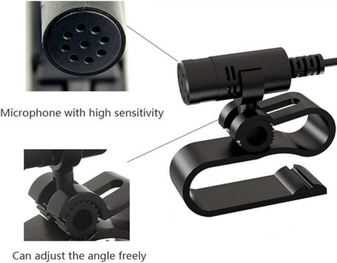 Car Microphone Assembly Mic with 3.5mm Jack for Alpine Kenwood Boss JVC Sony Vehicle Head Unit Enabled Audio Radio DVD Stereo in Saudi Arabia