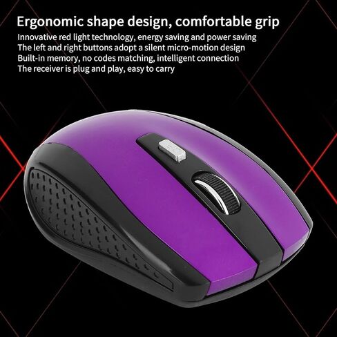 ملحقات الألعاب الضوئية للكمبيوتر المحمول الماوس مع DPI قابل للتعديل 250 هرتز 2.4 جيجا تردد التنقل الصامت تصميم الحركة الدقيقة خفيف الوزن ومحمول() in Kuwait