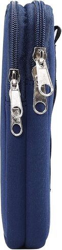 Cell Phone Belt Clip Bag Men Blue, Nylon Mobile Phone Waist Holster, 6.9" Waterproof Elasticity Smartphone Waist Belt Pouch phone Belt Loop Holder with Necklace Carrying Case Fanny Pack with Carabine in Kuwait