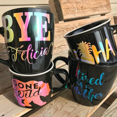 TECKWRAP Holographic Chrome Permanent Adhesive Vinyl Sheets 12" X 12" 33 Assorted Colors for Most Cutting Machines and DIY Craft Decals，Party Decoration, Sticker, Craft Cutter, Car Decal in Kuwait