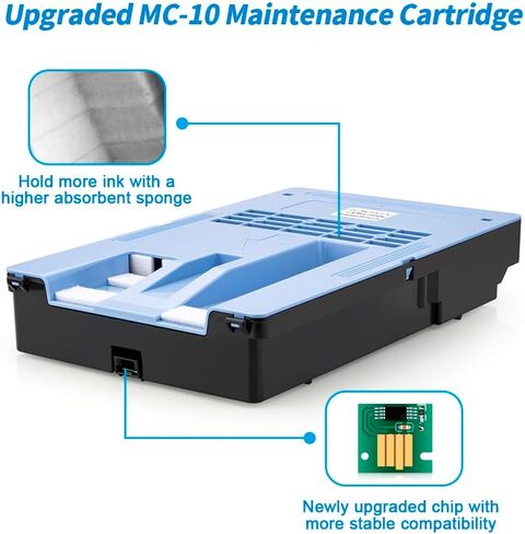 خرطوشة صيانة MC-10 متوافقة مع Canon Imageprograf IPF650 655 670 680 685 750 755 760 765 770 780 785 830 840 850، ترقية 1320B014 استبدال خرطوشة جمع النفايات in Kuwait