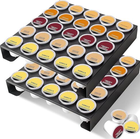 MyLifeUNIT K Cup Organizer Drawer Countertop Wall Mounted K Cup Holder Coffee Pod Storage Holder for Coffee Station, Office and Kitchen, Black in Saudi Arabia
