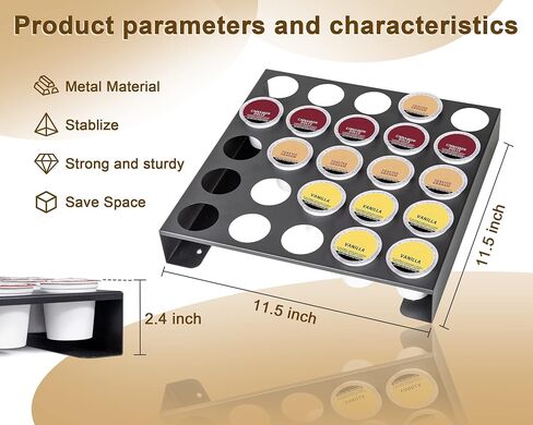 MyLifeUNIT K Cup Organizer Drawer Countertop Wall Mounted K Cup Holder Coffee Pod Storage Holder for Coffee Station, Office and Kitchen, Black in Saudi Arabia