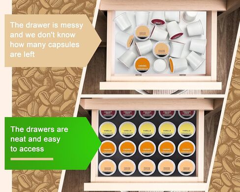 MyLifeUNIT K Cup Organizer Drawer Countertop Wall Mounted K Cup Holder Coffee Pod Storage Holder for Coffee Station, Office and Kitchen, Black in Saudi Arabia
