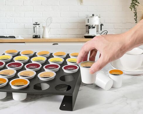 MyLifeUNIT K Cup Organizer Drawer Countertop Wall Mounted K Cup Holder Coffee Pod Storage Holder for Coffee Station, Office and Kitchen, Black in Saudi Arabia