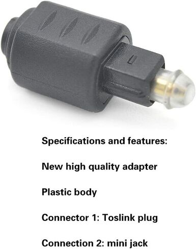 1 قطعة محول الصوت البصري 3.5 مللي متر مقبس أنثى صغير التوصيل إلى موصل كابل الذكور Toslink الرقمي in Kuwait