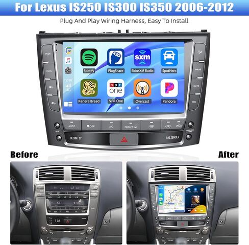[2+64G] ستيريو سيارة AMprime Android 13 لسيارة Lexus IS250 IS300 IS350 2006-2012 مع Carplay اللاسلكي وAndroid Auto، راديو سيارة بشاشة تعمل باللمس 9 بوصة مع بلوتوث FM/RDS HiFi WiFi GPS مزدوج USB + كاميرا احتياطية in Saudi Arabia