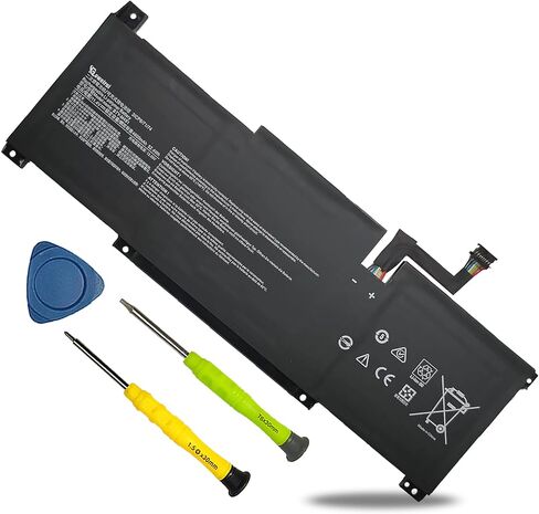 بطارية كمبيوتر محمول BTY-M491 متوافقة مع MSI Modern 15 A10RB A10RB-041TW A10RB041TW Series Notebook BTY-M491 3ICP6/71/74 بطارية 52.4 وات في الساعة 4600 مللي أمبير في الساعة (موصل أسود) in Kuwait