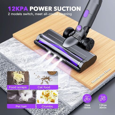 Vacuum Cleaners for Home,Cordless Vacuum Cleaner,Cordless Stick Vacuum Cleaner with 80000Rmp Powerful Motor,Lightweight Cordless Vacuum Cleaners for Home Hard Floor Pet Hair in Saudi Arabia