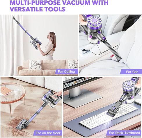 Vacuum Cleaners for Home,Cordless Vacuum Cleaner,Cordless Stick Vacuum Cleaner with 80000Rmp Powerful Motor,Lightweight Cordless Vacuum Cleaners for Home Hard Floor Pet Hair in Saudi Arabia