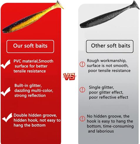 Fishing Soft Plastic Lures, Paddle Tail Swim Baits for Bass Fishing,Paddle Tail Swimbaits for for Bass Trout Walleye Lures, 30/50pcs Soft Plastic Baits with Box in Saudi Arabia