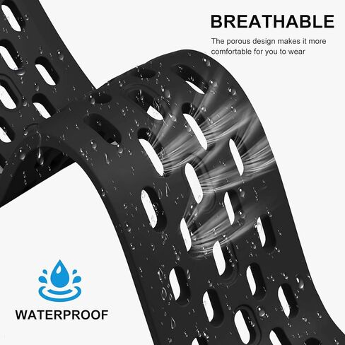 Breathable Bands Compatible with Garmin Venu / Venu Sq / Venu 2 Plus, Garmin Vivoactive 5 / Vivoactive 3 Watch Bands Women Men, 20mm Silicone Watch Strap Soft Sport Replacement Wristband for Garmin Vivoactive 3 Music / Forerunner 245 / 645 Smart Watch in Saudi Arabia