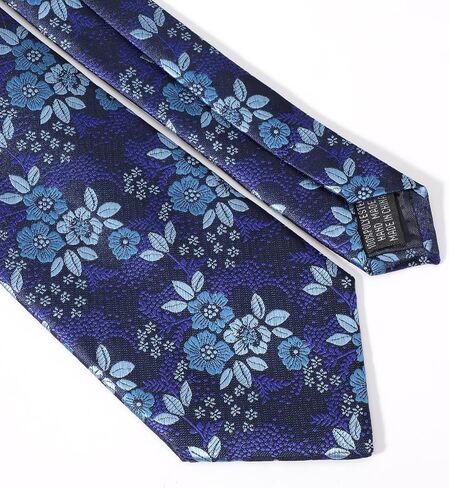Floral Tie for Men, 2.4'' Cotton Floral Skinny Tie, Men's Floral Neckties for Groom Groomsmen Shirt Tuxedo Wedding Party Dance in Saudi Arabia