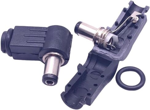 10Pcs 5.5x2.5mm Right Angle DC Power Plug Welding Cord Connector 90-Degree 5.5 * 2.5mm DC Jack Charger Socket Soldering Plug Adapter (5.5 * 2.5mm) in Saudi Arabia