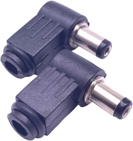 10Pcs 5.5x2.5mm Right Angle DC Power Plug Welding Cord Connector 90-Degree 5.5 * 2.5mm DC Jack Charger Socket Soldering Plug Adapter (5.5 * 2.5mm) in Saudi Arabia