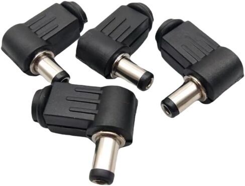 10Pcs 5.5x2.5mm Right Angle DC Power Plug Welding Cord Connector 90-Degree 5.5 * 2.5mm DC Jack Charger Socket Soldering Plug Adapter (5.5 * 2.5mm) in Saudi Arabia
