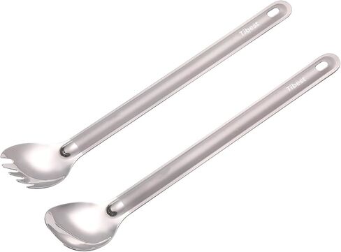 Titanium Spork Long Handle, Ultra Lightweight Camping Utensil for Backpacking Camping, Hiking, Outdoors in Saudi Arabia