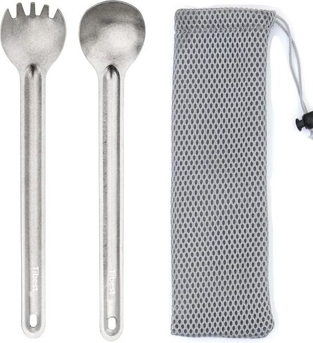 Titanium Spork Long Handle, Ultra Lightweight Camping Utensil for Backpacking Camping, Hiking, Outdoors in Saudi Arabia