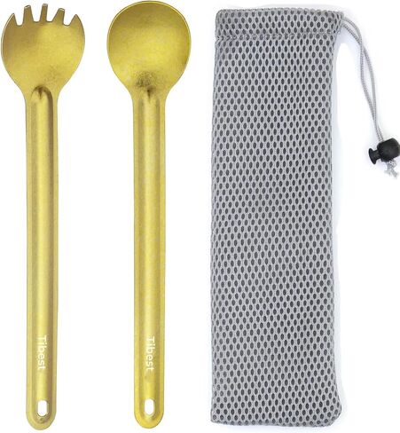 Titanium Spork Long Handle, Ultra Lightweight Camping Utensil for Backpacking Camping, Hiking, Outdoors in Saudi Arabia