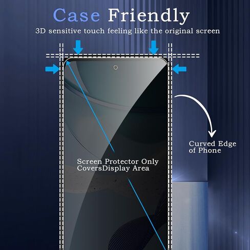 [2+2] واقي شاشة الخصوصية لهاتف Motorola Moto G 5G 2023، 2* غشاء زجاجي مقوى مضاد للتجسس + 2* واقي عدسة الكاميرا، صلابة 9H، ترقية حماية الحواف، سهل التركيب، خالٍ من الفقاعات in Kuwait