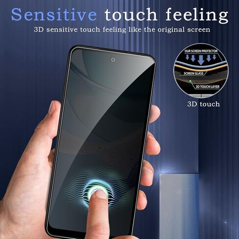 [2+2] واقي شاشة الخصوصية لهاتف Motorola Moto G 5G 2023، 2* غشاء زجاجي مقوى مضاد للتجسس + 2* واقي عدسة الكاميرا، صلابة 9H، ترقية حماية الحواف، سهل التركيب، خالٍ من الفقاعات in Kuwait