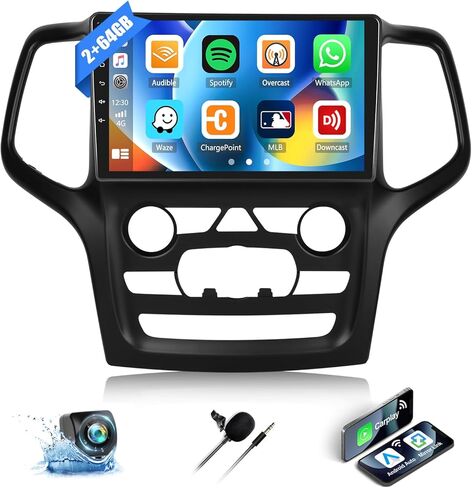 2G+64G Car Stereo for Jeep Grand Cherokee Radio 2014 2015 2016 2017 2018 2019 2020, Wireless Carplay Android Auto 9" Touch Screen Android 13 Radio with Bluetooth GPS Navigation HiFi WiFi Backup Camera in Saudi Arabia