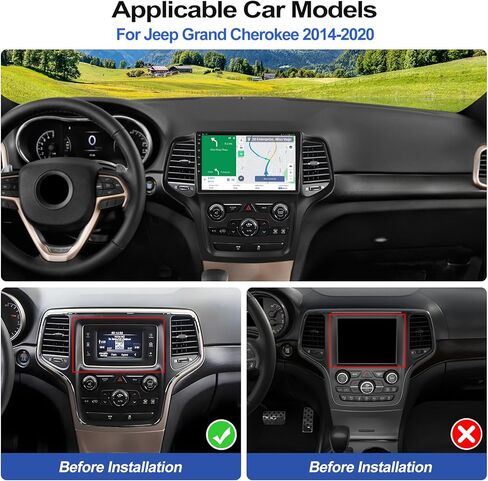 2G+64G Car Stereo for Jeep Grand Cherokee Radio 2014 2015 2016 2017 2018 2019 2020, Wireless Carplay Android Auto 9" Touch Screen Android 13 Radio with Bluetooth GPS Navigation HiFi WiFi Backup Camera in Saudi Arabia