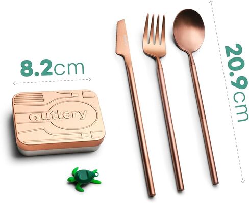 Outlery Portable Stainless Steel Cutlery Set (Black) -Travel Silverware with Case for Easy Transport - Designed for On-The-Go Dining for Modern Nomads and Backpacking Enthusiasts in Saudi Arabia