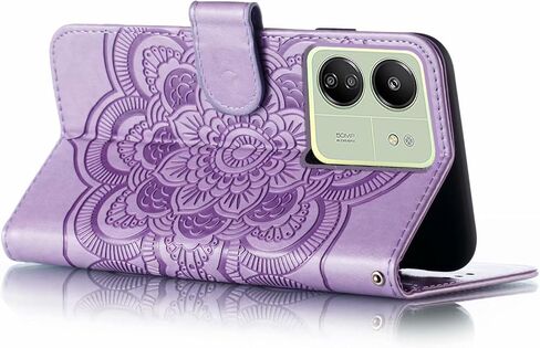 حافظة لهاتف Poco C65 / Xiaomi Redmi 13C 4G مع حامل بطاقة ومسند مغناطيسي من الجلد الناعم قابلة للطي لهاتف Redmi 13C 4G (أزرق) in Saudi Arabia