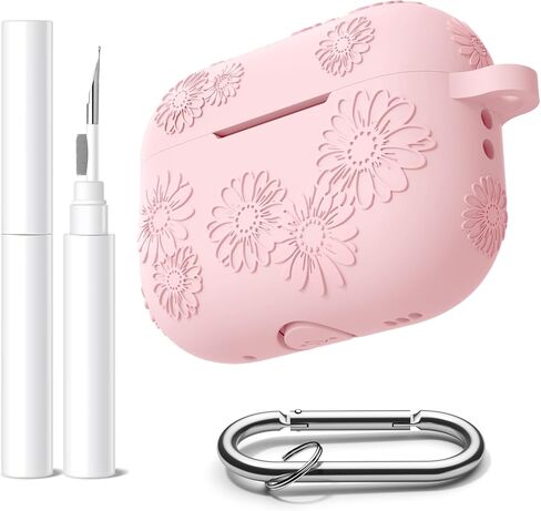 Adorve Engraved Case for Airpods Pro 2nd Generation Case, Full Protective Cover for Apple AirPods Pro Case 2nd & 1st Gen 2023 USB-C/2022/2019, Cute Soft Silicone Skin Front LED Visible, Blue Gray in Kuwait