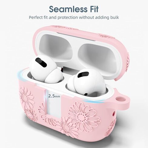 Adorve Engraved Case for Airpods Pro 2nd Generation Case, Full Protective Cover for Apple AirPods Pro Case 2nd & 1st Gen 2023 USB-C/2022/2019, Cute Soft Silicone Skin Front LED Visible, Blue Gray in Kuwait