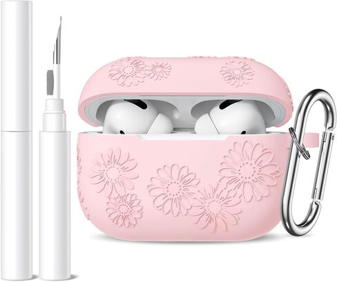 Adorve Engraved Case for Airpods Pro 2nd Generation Case, Full Protective Cover for Apple AirPods Pro Case 2nd & 1st Gen 2023 USB-C/2022/2019, Cute Soft Silicone Skin Front LED Visible, Blue Gray in Kuwait