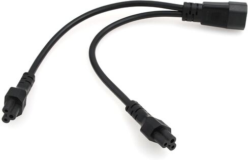 SZRMCC C14 to Dual C5 Power Cord IEC C14 Male to 2XC5 Female Short Y Splitter Power Adapter Plug Cable for Monitor 10A 250V 30cm (C14-2XC5) in Saudi Arabia