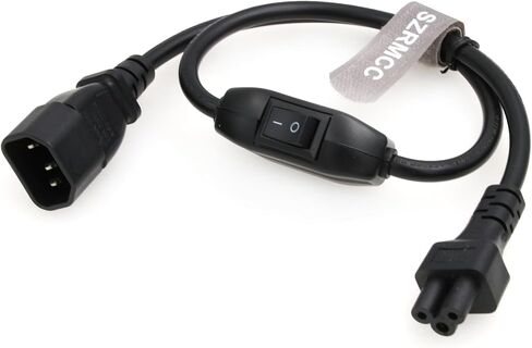 SZRMCC C14 to Dual C5 Power Cord IEC C14 Male to 2XC5 Female Short Y Splitter Power Adapter Plug Cable for Monitor 10A 250V 30cm (C14-2XC5) in Saudi Arabia