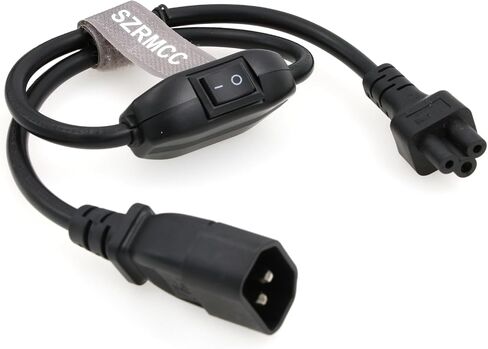 SZRMCC C14 to Dual C5 Power Cord IEC C14 Male to 2XC5 Female Short Y Splitter Power Adapter Plug Cable for Monitor 10A 250V 30cm (C14-2XC5) in Saudi Arabia