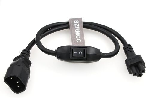SZRMCC C14 to Dual C5 Power Cord IEC C14 Male to 2XC5 Female Short Y Splitter Power Adapter Plug Cable for Monitor 10A 250V 30cm (C14-2XC5) in Saudi Arabia
