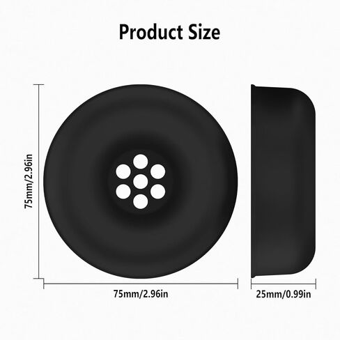 وسائد أذن من السيليكون من Geiomoo لجهاز JBL Tune 520BT، غطاء أذن بديل (أسود) in Kuwait