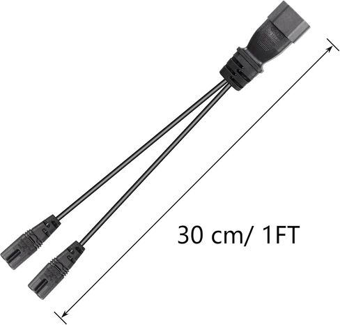 CERRXIAN 1FT IEC 320 C14 to Dual C7 Power Cable,C14 Male to 2X C7 Female Y Splitter AC Conversion Cable,Suitable for Printers,Scanners,Etc(c14-c7/c7) in Saudi Arabia